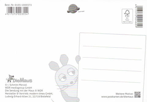 schöne Maus - Postkarte Einladung