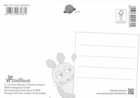 schöne Maus - Postkarte Freunde