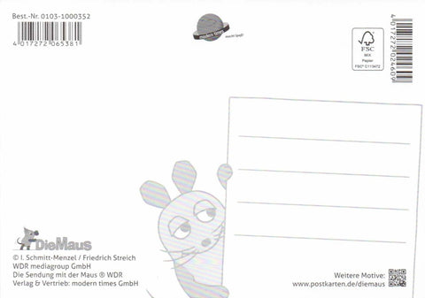 schöne Maus - Postkarte Freunde