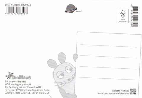schöne Maus - Postkarte Herzlichen Glückwunsch
