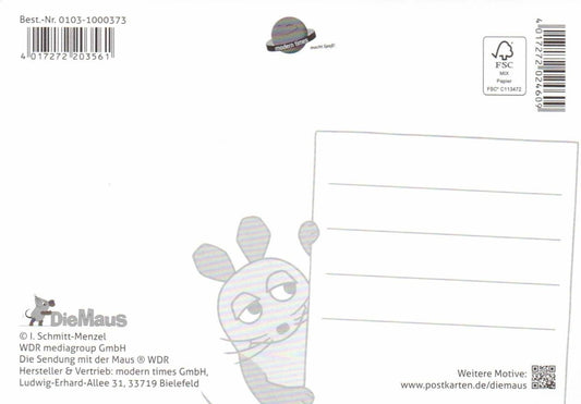 schöne Maus - Postkarte Herzlichen Glückwunsch