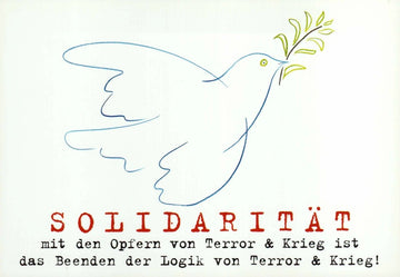 Spirituelle Friedenspostkarte – Taube der Einheit, Hoffnung & Gedenken an Kriegsopfer