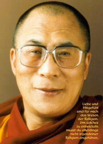Spirituelle Postkarte – Dalai Lama Zitat über Liebe, Mitgefühl & Buddhismus Weisheit