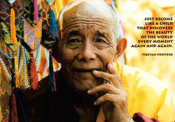 Spirituelle Postkarte: Eindrücke aus einem tibetischen Kloster für besondere Momente