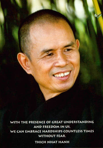 Spirituelle Postkarte - Zen Weisheit & Ruhe, Thich Nhat Hanh Zitat, Inspirierende Achtsamkeit