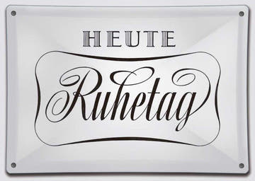 Sprüche - Postkarte: Entspannter Ruhetag für eine wohlverdiente Pause