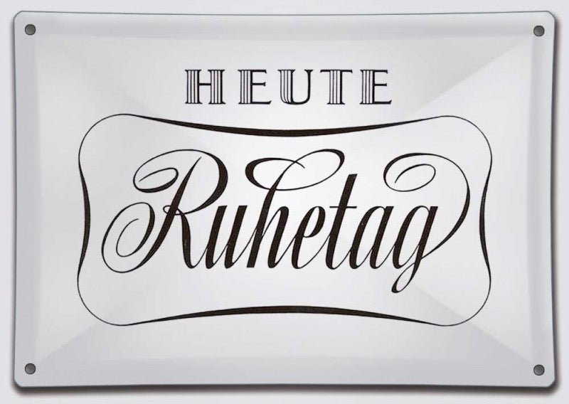 Sprüche - Postkarte: Entspannter Ruhetag für eine wohlverdiente Pause