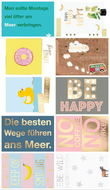 Sprüche Postkarten Set 10er - Hochwertige Cityproducts für jeden Anlass