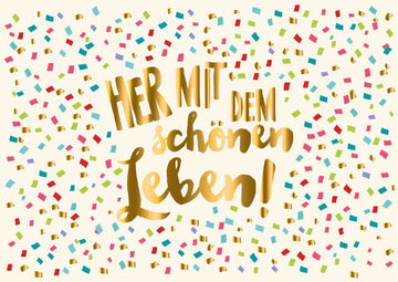 Spruchkarte für schöne Momente – Hochwertige Folienprägung für ein schönes Leben