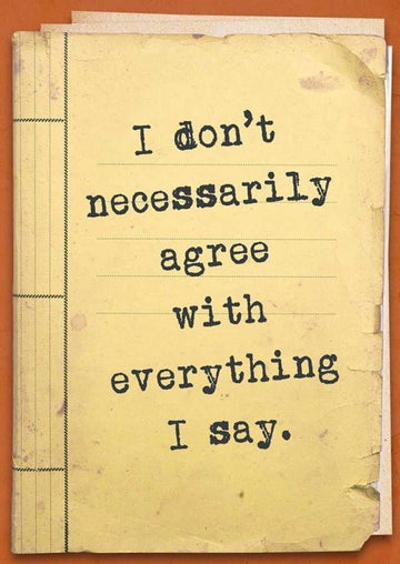 Spruchpostkarte für jeden Anlass: Don't agree with everything
