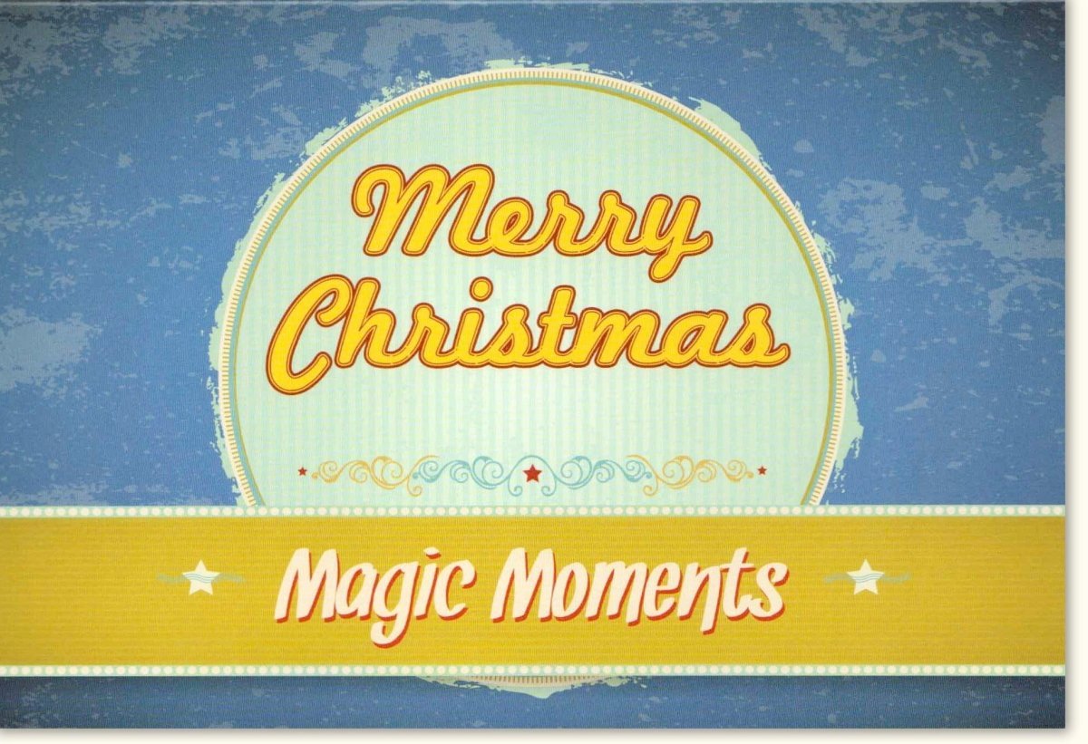 Traditionelle Weihnachtskarte im Retro - Stil: Vintage "Merry Christmas" - Nostalgische Festtagsgrüße und Besinnliche Momente