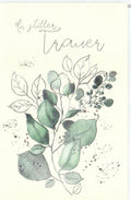 Trauerkarte - Ausdrucksvoller Trost und Mitgefühl, Dezentes Pflanzenmotiv für stilvolle Abschiednahme