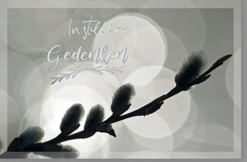Trauerkarte Beileid & Anteilnahme - Elegantes Pusteblumen - Design, Einfühlsam und Würdevoll im Schwarz - Weiß Naturstil