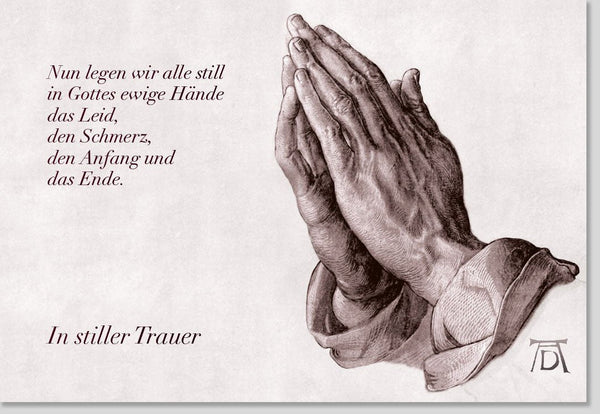 Trauerkarte Beileid & Anteilnahme - Stilvolle Karte mit Trostspruch 