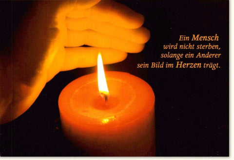 Trauerkarte - Einfühlsamer Gruß mit Kerze, Herzliches Mitgefühl und Trost im Abschied, Pietätvoll & Besinnlich