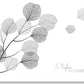 Trauerkarte - Elegantes Baum - und Blätterdesign, Einfühlsame Gedenkkarte in Schwarz - Weiß für Abschied und Trauerfälle