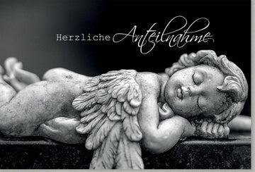 Trauerkarte Engel des Trostes - Beileid und Mitgefühl, Abschied mit Liebe und Hoffnung im Gedenken