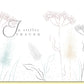 Trauerkarte In stiller Trauer mit zarten Blumen Aquarell Design stilvolle Doppelkarte für Beileidsbekundungen und persönliche Abschiedsworte