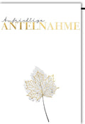 Trauerkarte mit Goldblatt-Design von Galerie Dominique - Elegante Kondolenz für Beerdigung und Abschied