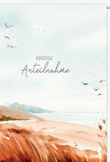 Trauerkarte - Sternenhimmel & Meeresblick: Naturmotiv für Abschied und Gedenken, Skorpion Art Design