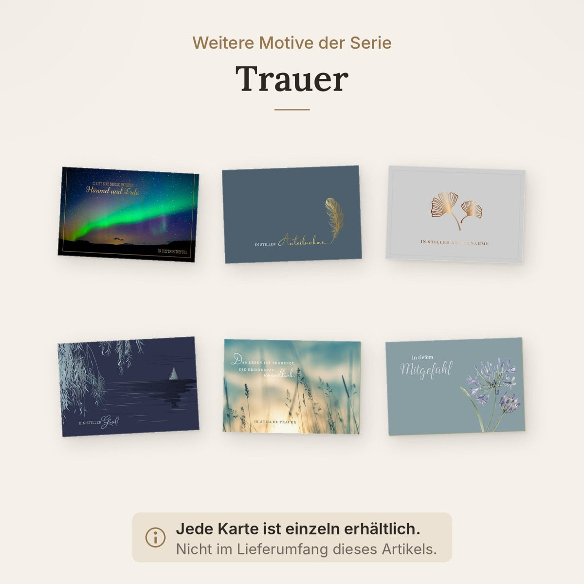 Trauerkarte Sternenhimmel mit Spruch In stiller Anteilnahme Erinnerungen sind kleine Sterne Trost spenden Beileidskarte Doppelkarte