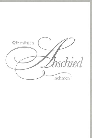Trauerkarte - Stilvolle Beileidskarte mit Silberfolien - Schriftzug für Mitgefühl und Trost im Trauerfall