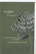 Trauerkarte - Stilvolle Beileidskarte mit Skorpionmotiv, Blumendesign für Trost und Erinnerung in Zeiten des Abschieds