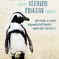 Trostkarte Pinguin am Strand - Humorvolle Freundschaftskarte mit Meer & Vogel Motiv, Postkarten - Sprüche