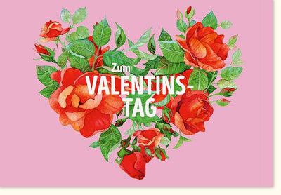 Valentinstagskarte für Verliebte: Romantische Rosen & Herzen, Ausdruck der Zuneigung, Perfektes Geschenk für Paare