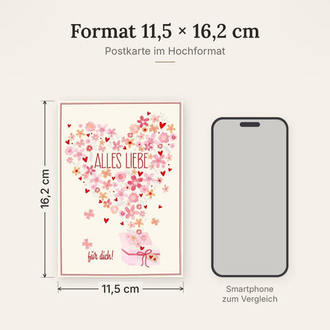 Valentinstagskarte: Herzensgrüße zum Tag der Liebe - Alles Gute für den Valentinstag