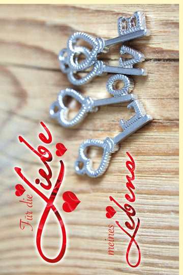 Valentinstagskarte "Schlüssel zum Herzen" - Gefühlvolle Grüße für den Partner voller Liebe und Zuneigung