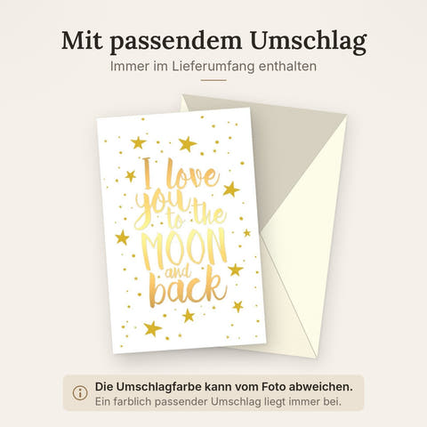 Valentinstagskarte "Sternennacht der Liebe" - Romantische Schrift, Herz & Glitzer, Perfekt für Paare & Jubiläen