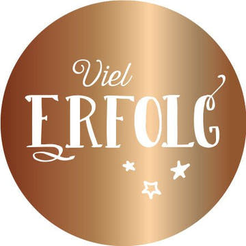 Viel Erfolg Karte mit Schaumstoff - Klebepad und Pappelementen