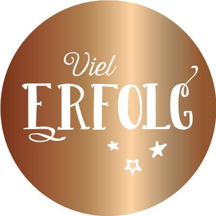 Viel Erfolg Karte mit Schaumstoff - Klebepad und Pappelementen