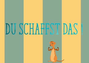 Viel - Glück - Karte Cityproducts "Du schaffst das!" - Motivierende Postkarte für positive Momente