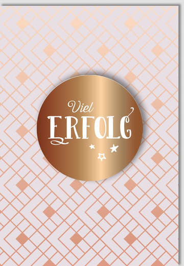 Viel Glück Karte: Elegante Premiumkarte mit Gold - Akzenten für Prüfungen, Jobwechsel & Karriere - Modernes, schlichtes Design für besondere Anlässe