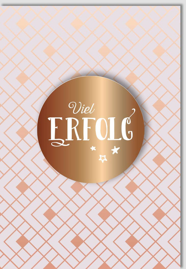 Viel Glück Karte: Elegante Premiumkarte mit Gold-Akzenten für Prüfungen, Jobwechsel & Karriere - Modernes, schlichtes Design für besondere Anlässe