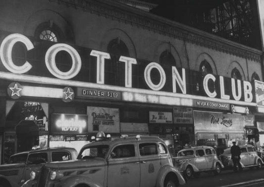 Vintage Postkarte: Cotton Club Harlem 1920er – Retro Musik & Tanz, Schwarzweiß - Fotografie, Kulturelle Legende