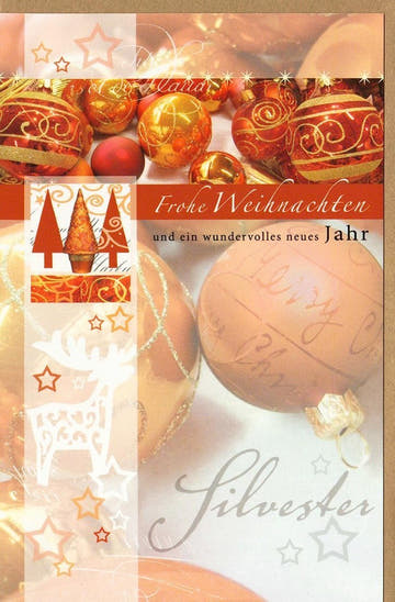Weihnachtsgrußkarte: Besinnliche Grüße und ein fantastisches neues Jahr wünschen