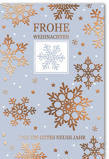 Weihnachtsgrußkarte: Elegantes Design mit glitzernden Schneeflocken für besinnliche Wintergrüße