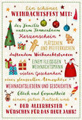 Weihnachtsgrußkarte - Festliche Tannenbaum & Kerzenschein Illustration, Herzliche Grüße für Familie, Gemütlichkeit mit Plätzchen & Glühwein, Frohes Neues Jahr