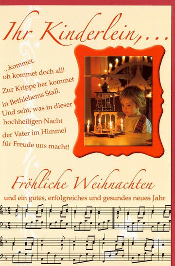 Weihnachtsgrußkarte Ihr Kinderlein kommet - Festliche Grüße zur Weihnachtszeit