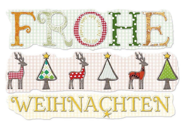 Weihnachtsgrußkarte im Vintage-Stil - 