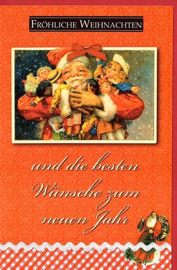 Weihnachtsgrußkarte mit herzlichen Neujahrswünschen für besinnliche Feiertage