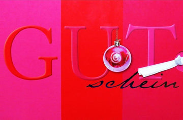 Weihnachtsgrußkarte mit modernem, ausziehbarem Gutschein - Design