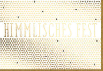 Weihnachtsgrußkarte mit Sternendesign und goldener Schrift – Himmlische Grüße für die festliche Jahreszeit im Dezember.