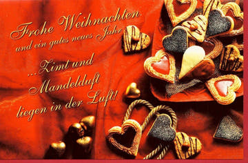 Weihnachtsgrußkarte mit Zimt - und Mandelaroma – Festliche Grüße voller Wärme und Duft