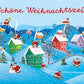 Weihnachtsgrußkarte - Winterlandschaft mit Weihnachtsmann, Geschenken & Tannenbaum für festliche Freude