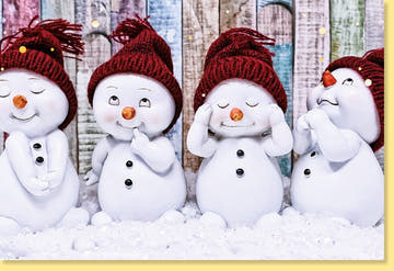 Weihnachtskarte Schneemänner - Humorvolle Grußkarte für Festtage, Blanko Fotokarte für Familie & Freunde, Perfekt für Winterwünsche