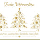 Weihnachtskarten Set Frohe Weihnachten 12 hochwertige Grußkarten mit Goldfolie und Umschlägen